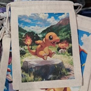 Canvas Bag with Charmander Print